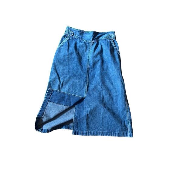 Vintage Dresses & Skirts - Vintage 70’s mushroom denim skirt sz S